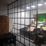 Szklana zabudowa loftowa